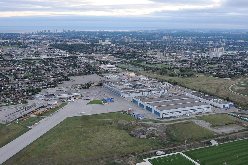 Aerial overview of Downsview site